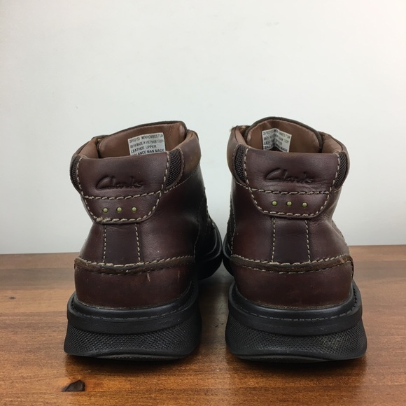 Clarks Wave Center Top Brown Leather Chukka Boots 26102153 Men’s Size 7.5M. - Picture 2 of 11